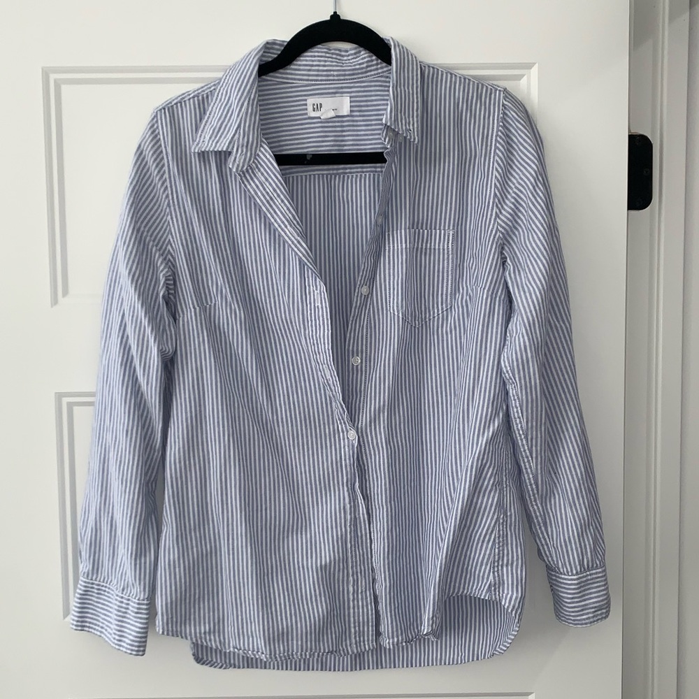Gap Boyfriend Fit Striped Button Up